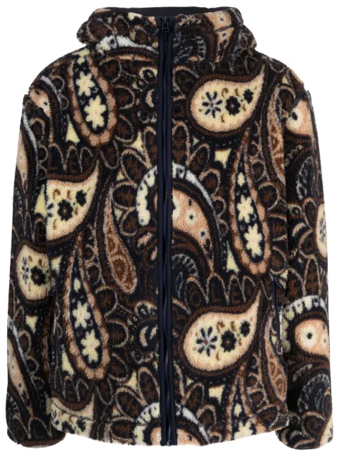 Drôle De Monsieur paisley-print faux-shearling jacket