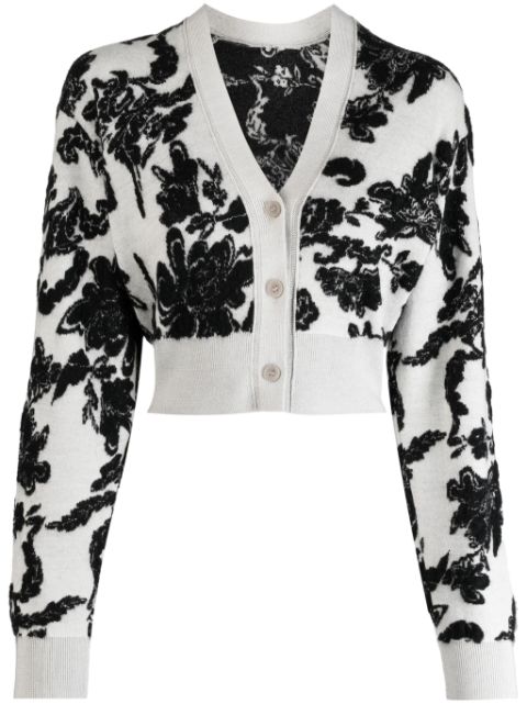 JNBY floral intarsia-knit wool cardigan Women