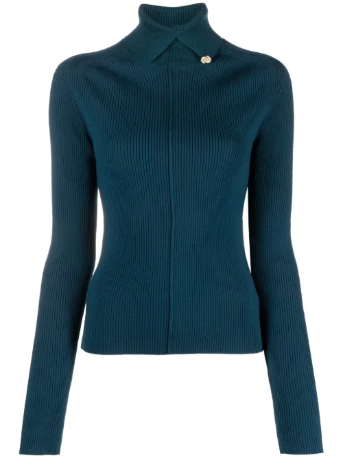 Pull nervuré à col roulé - Lanvin - Modalova