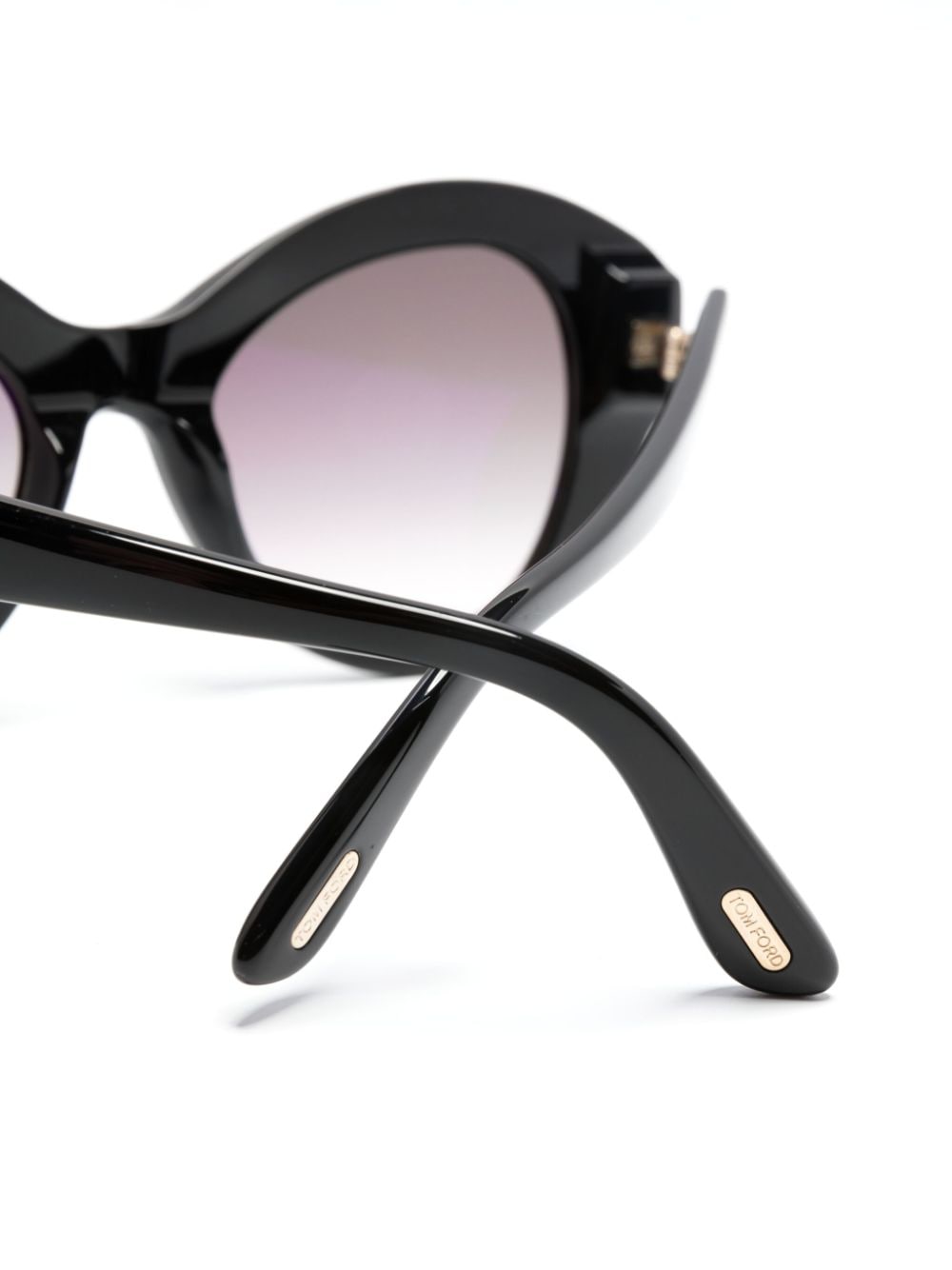 Shop Tom Ford Guinivere Cat-eye Sunglasses In Black