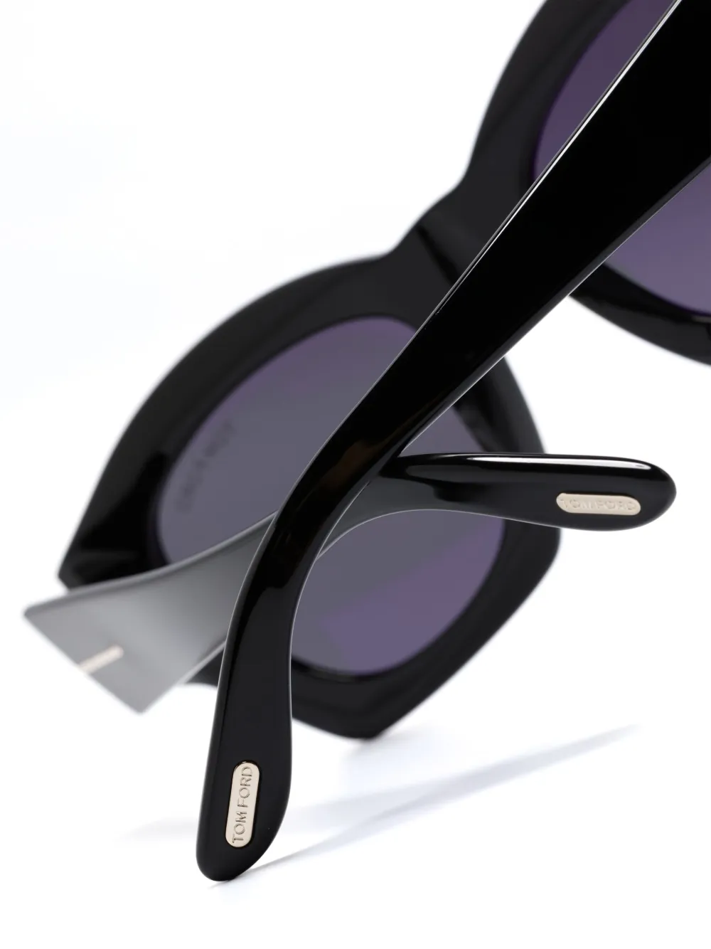 TOM FORD Eyewear Guilianna zonnebril met rond montuur Zwart
