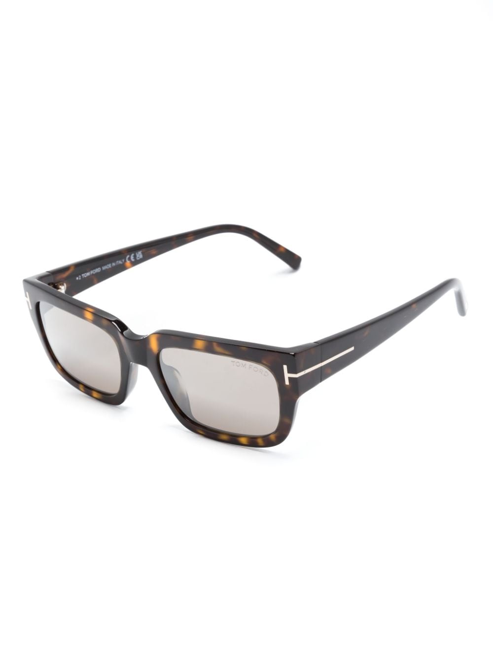 TOM FORD Eyewear Ezra zonnebril met rechthoekig montuur Bruin