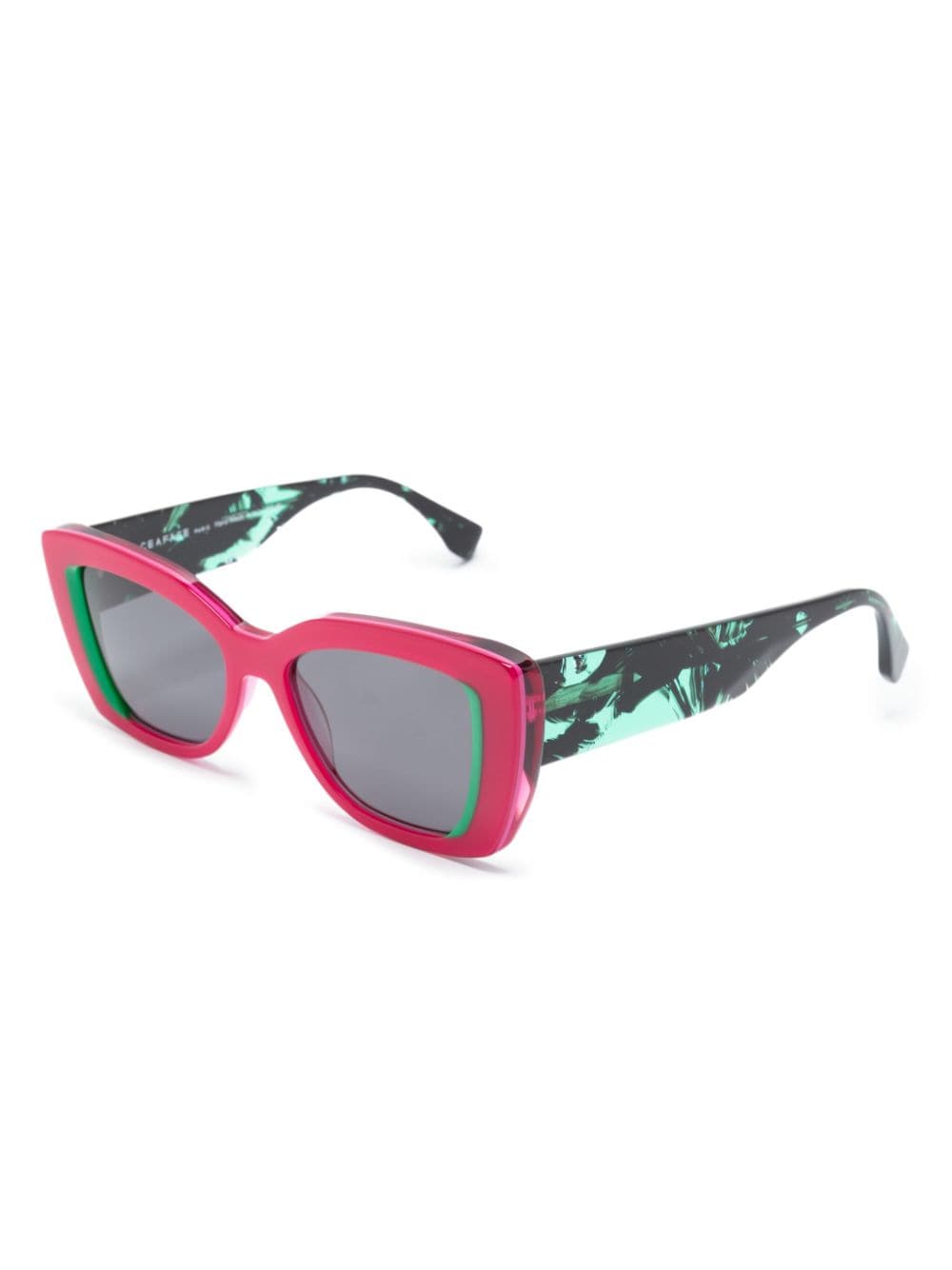 Shop Face À Face Ashoka Square-frame Sunglasses In Pink