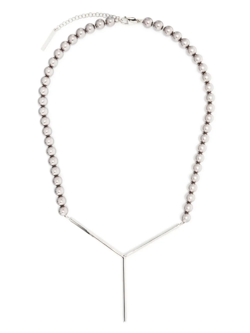 Y/Project logopendant pearlchain Necklace Farfetch