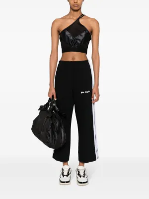 VERSACE JEANS COUTURE クロップド ロゴタンクトップ ブラック Versace Jeans Couture(ヴェルサーチェ・ジーンズ・クチュール