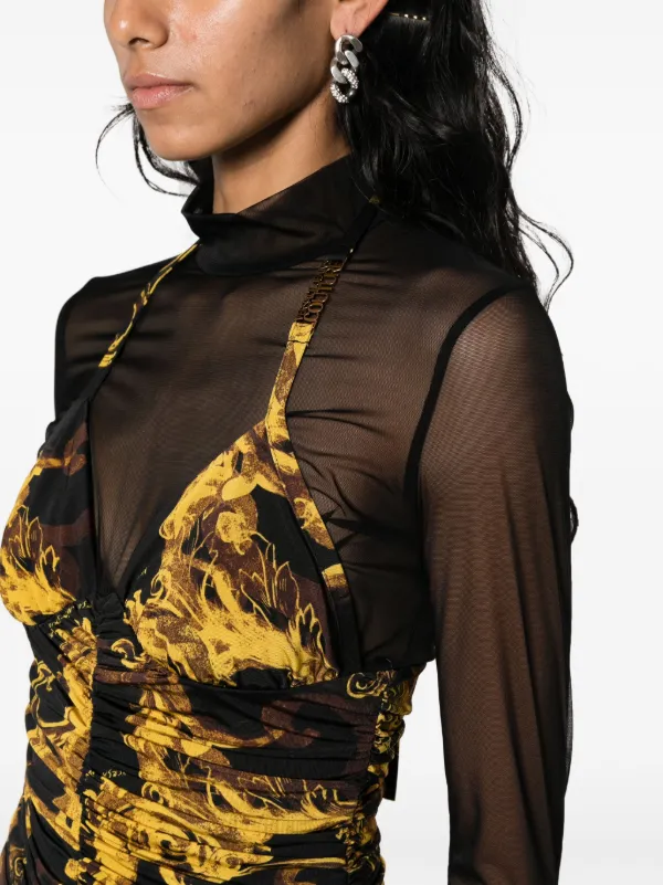 VERSACE JEANS COUTURE バロッコ タイトワンピース ドレス Versace Jeans Couture バロッコ ドレス | ブラック | FARFETCH JP
