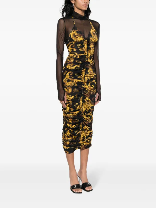 VERSACE JEANS COUTURE バロッコ タイトワンピース ドレス Versace Jeans Couture バロッコ ドレス | ブラック | FARFETCH JP