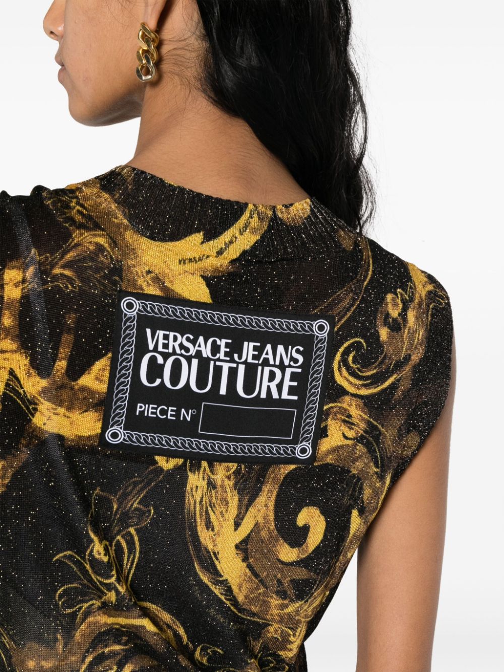 Versace Jeans Couture Gebreide tanktop Zwart
