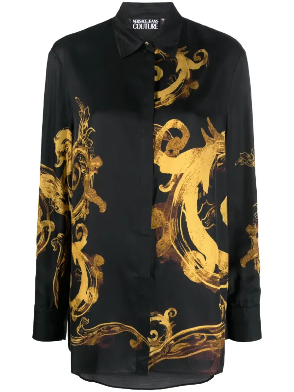 Versace gold chain shirt cheap