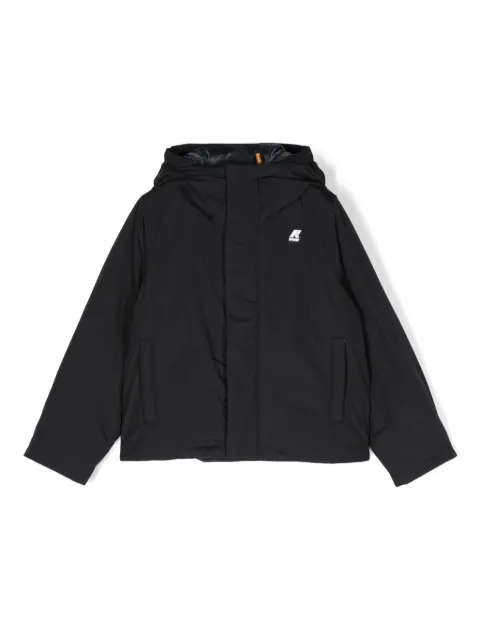 K Way Kids Jack ripstop-texture hooded jacket