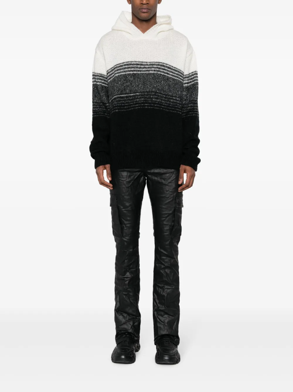 Purple Brand P004 coated-finish bootcut jeans - Zwart