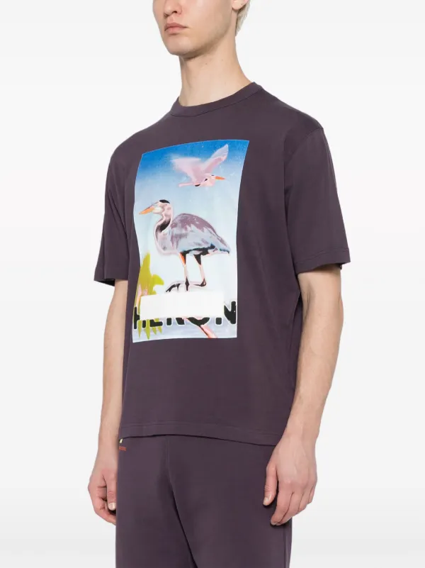 Heron Preston Censored Heron Cotton T-shirt | Purple | FARFETCH
