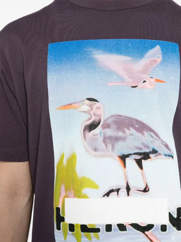 HERON PRESTON メッシュシャツ XL【激レア】 Heron Preston Censored Heron Cotton T-shirt | Purple | FARFETCH