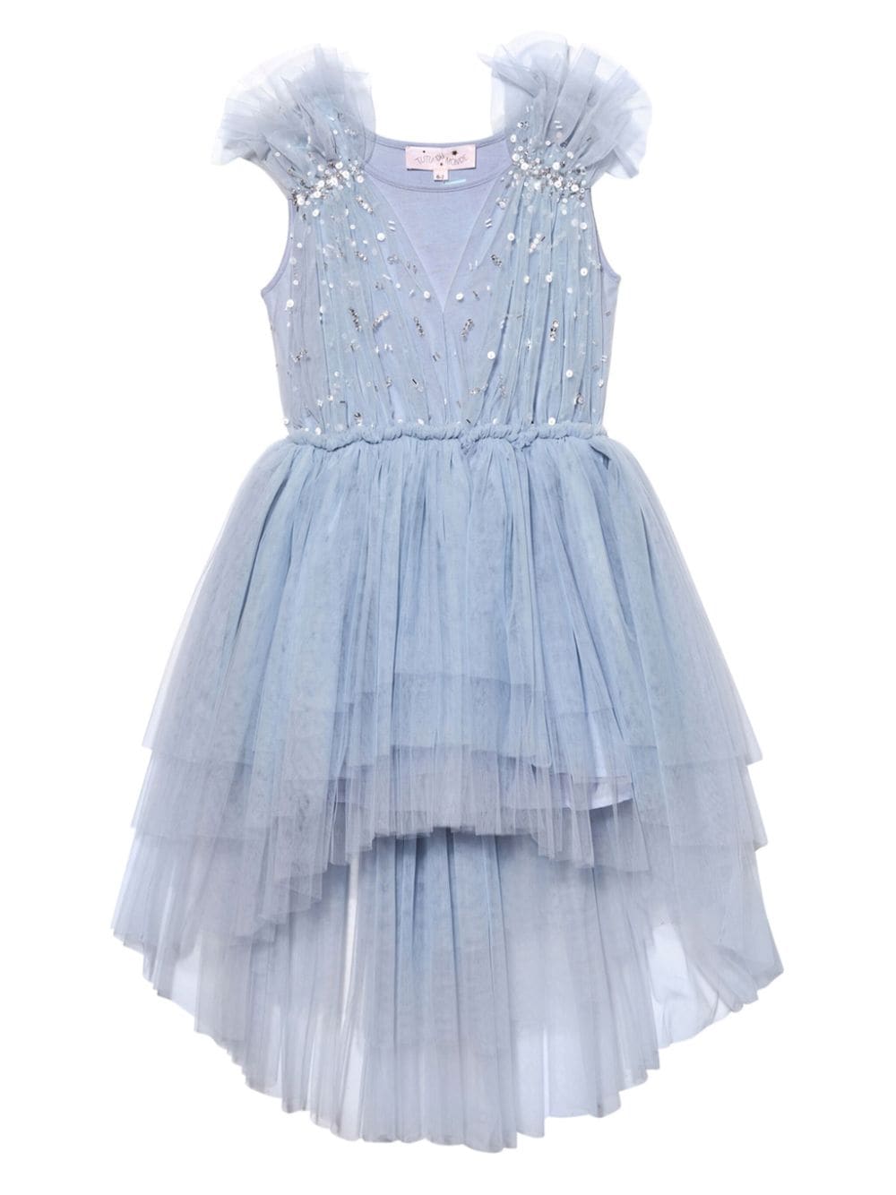 Tutu Du Monde Kids' Valerie Sequin-embellished Tulle Dress In Blue