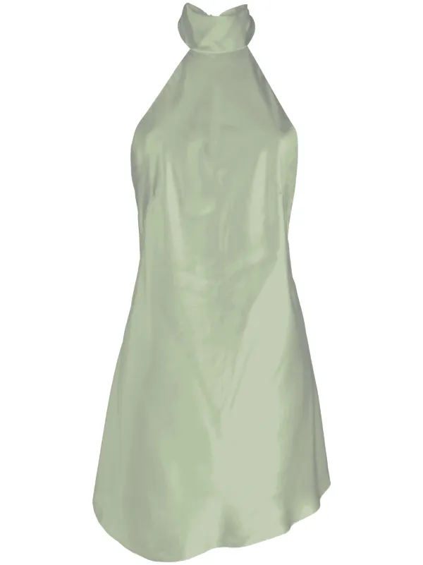 michelle mason mini dress Michelle Mason Draped Wrap-Effect Silk-Satin Mini Dress evaChic