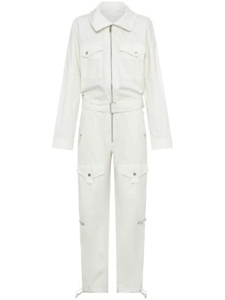 Dion Lee high neck straight leg Jumpsuit White FARFETCH JO