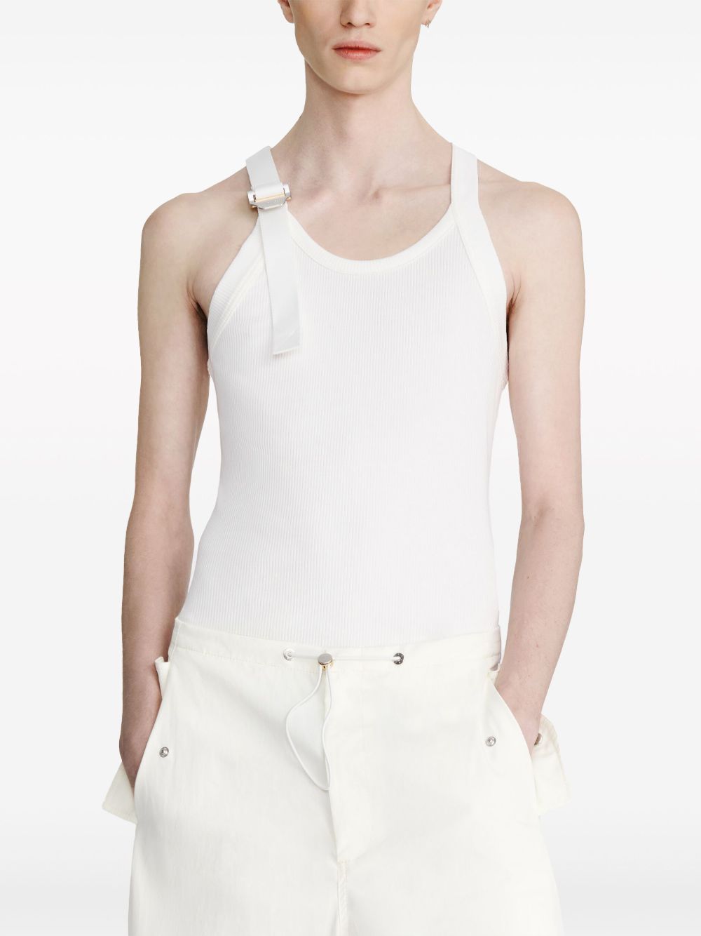 Dion Lee Buckle Detail Fine Ribbed Tank Top Farfetch 4772