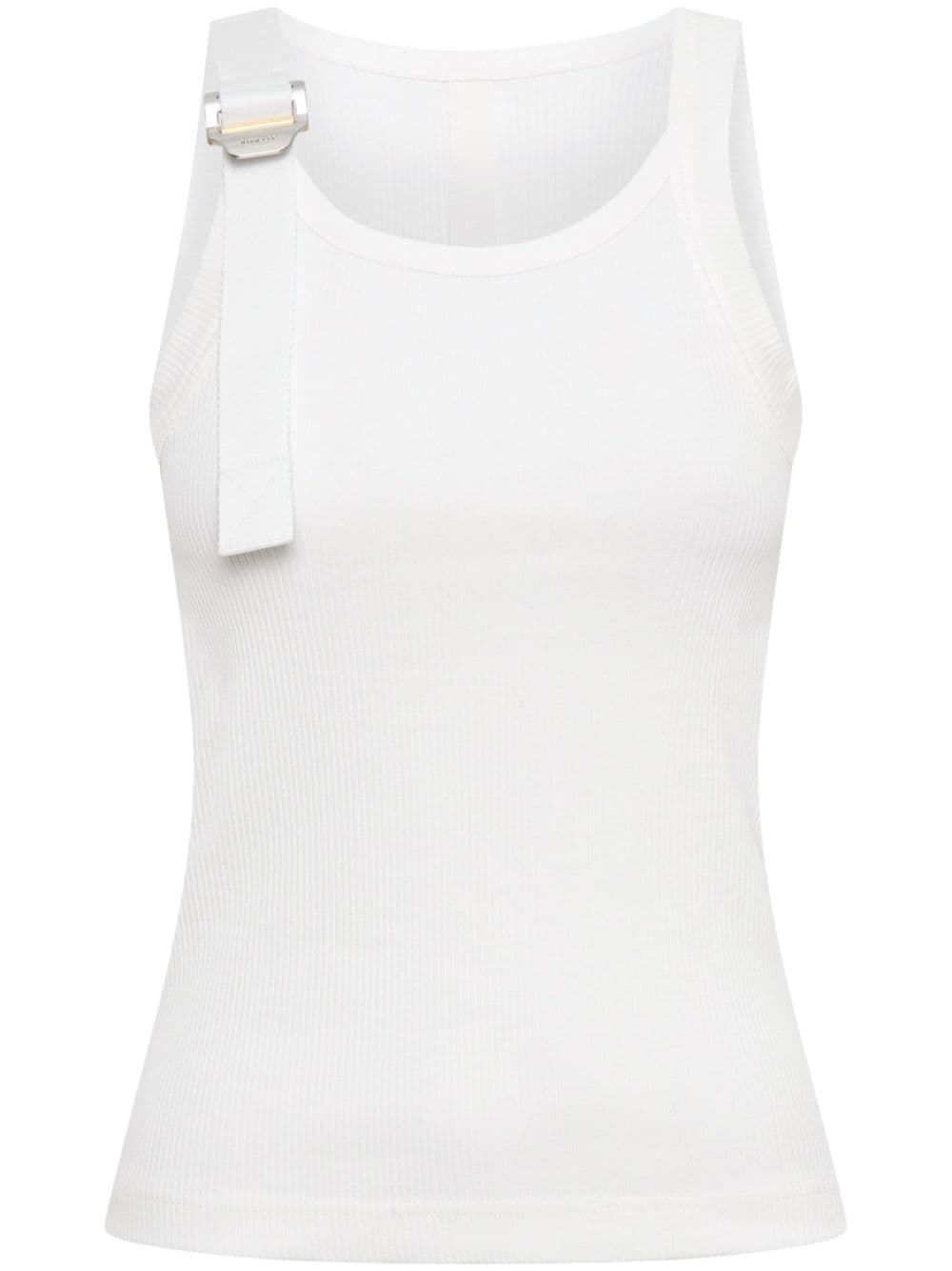 Dion Lee Buckle-detail Fine-ribbed Tank Top In White