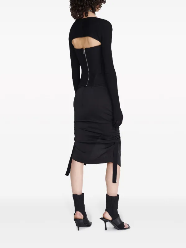 ワンピース DION LEE Women Mid Skirts A9965F23 BLACKSANDSTONE Black Dion Lee Cinch Midi Skirt | Black | FARFETCH AU
