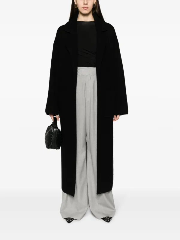 TOTEME drop-shoulder ribbed-knit Cardigan | Black | FARFETCH TOTEME drop-shoulder ribbed-knit Cardigan | Black | FARFETCH