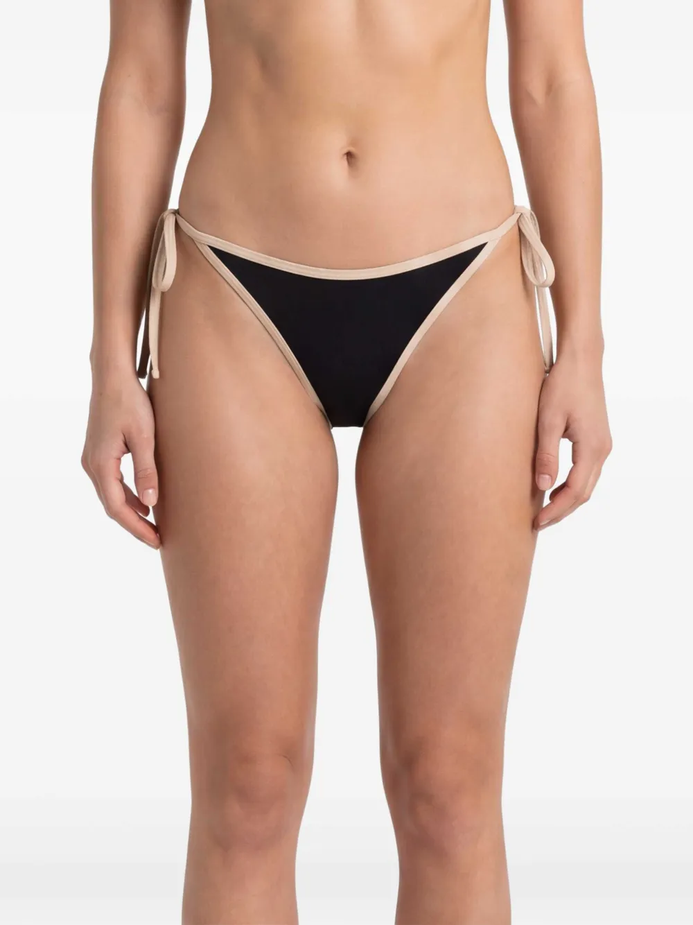 TOTEME Gestreepte gestrikte bikinislip Zwart