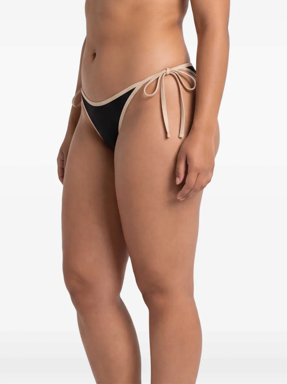 TOTEME Gestreepte gestrikte bikinislip Zwart
