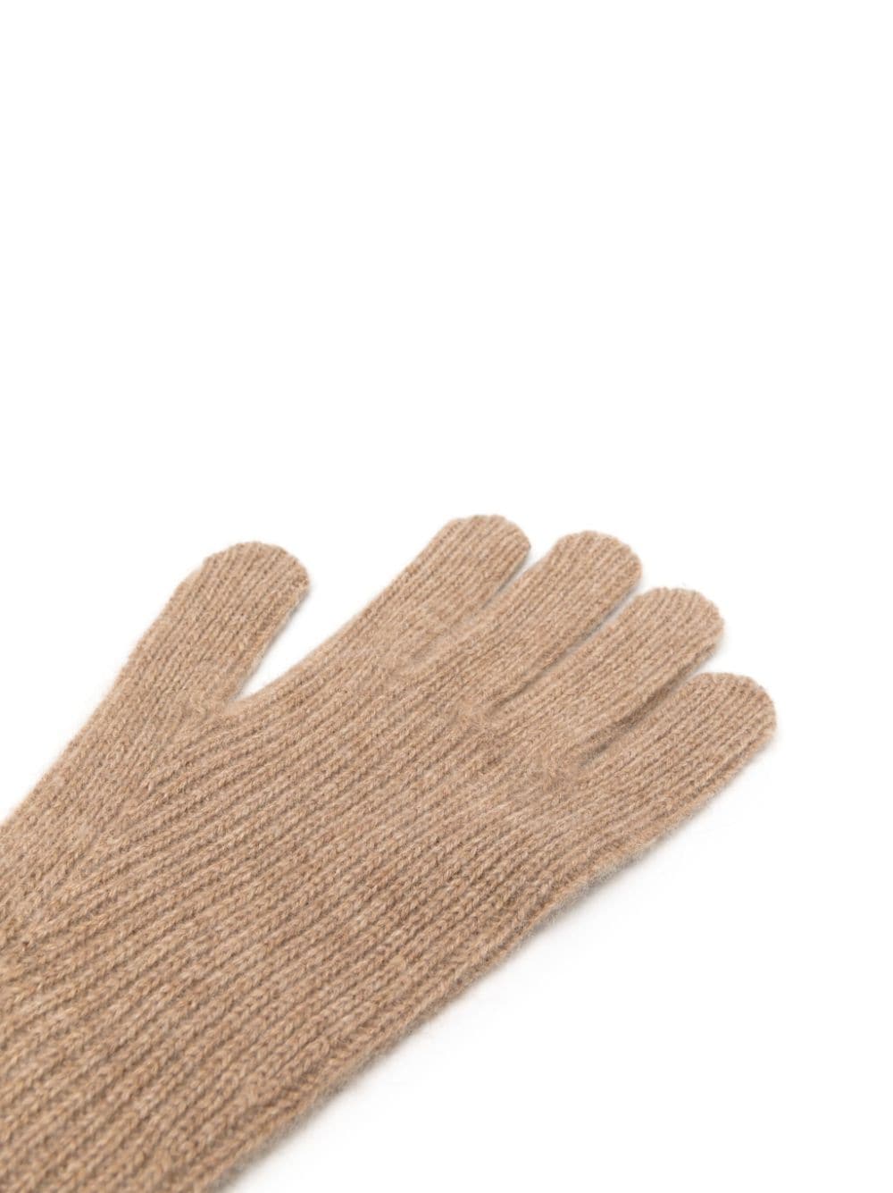 Shop Totême Ribbed-knit Cashmere Gloves In Neutrals