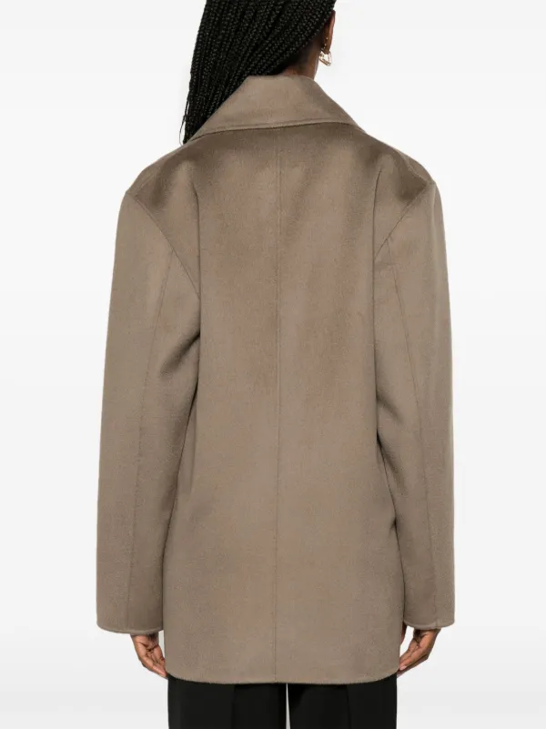 コート TOTEME Woman Coat Brown 234WRTWOU248FB0037 021 Toteme Women's Wool Loose Double-sided Tweed Coat | eBay