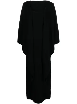 【関税込み】TOTEME ブラック Shawl マキシドレス Black Shawl Maxi Dress by TOTEME on Sale