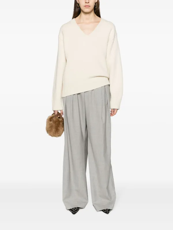 TOTEME V-Neck wool-cashmere Jumper | Neutrals | FARFETCH