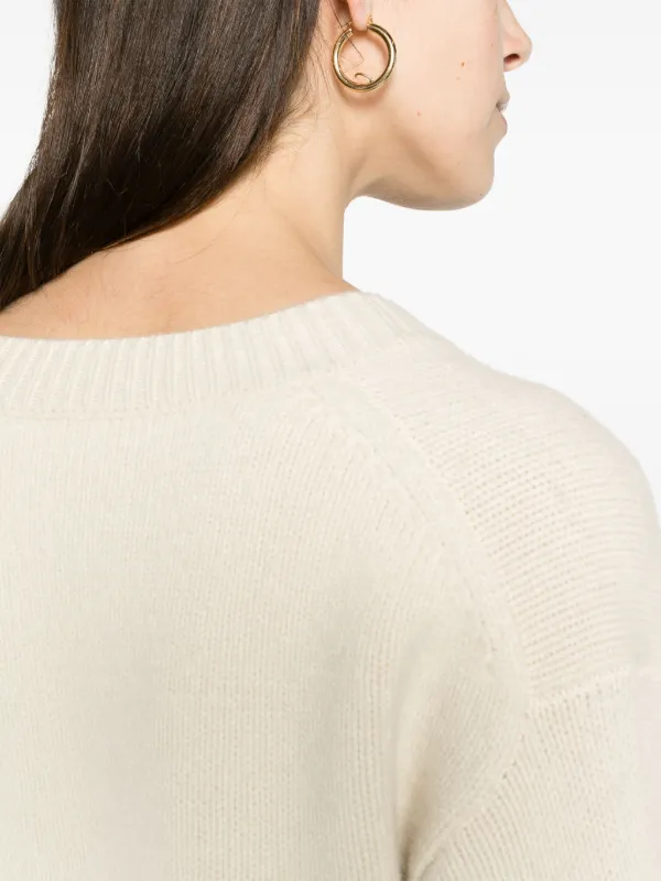 TOTEME V-Neck wool-cashmere Jumper | Neutrals | FARFETCH