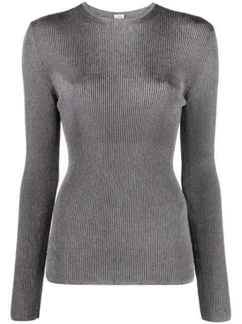 TOTEME metallic ribbed-knit jumper