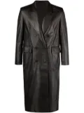 Salvatore Santoro double-breasted leather coat - Brown