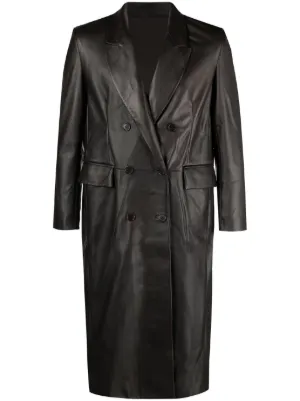 トレンチコート Salvatore Santoro Double-Breasted Ovine Leather Trench Coat Salvatore Santoro Coats for Women | Shop Now on FARFETCH