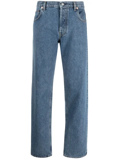 Sporty & Rich jeans rectos con parche del logo