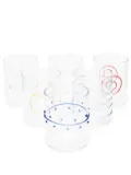 Ichendorf Milano abstract-motif cylinder glasses (pack of six) - Yellow