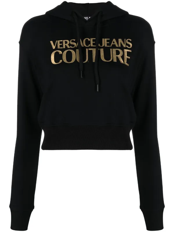 Versace hot sale cropped hoodie