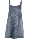 Versace Jeans Couture lamé shift denim dress - Blue