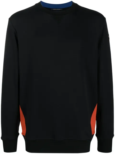 Paul & Shark logo-appliqué contrast-panel sweatshirt