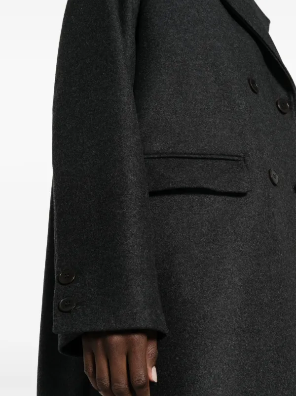 Skall Studio Robin Recycled Wool double-breasted Coat | Grey