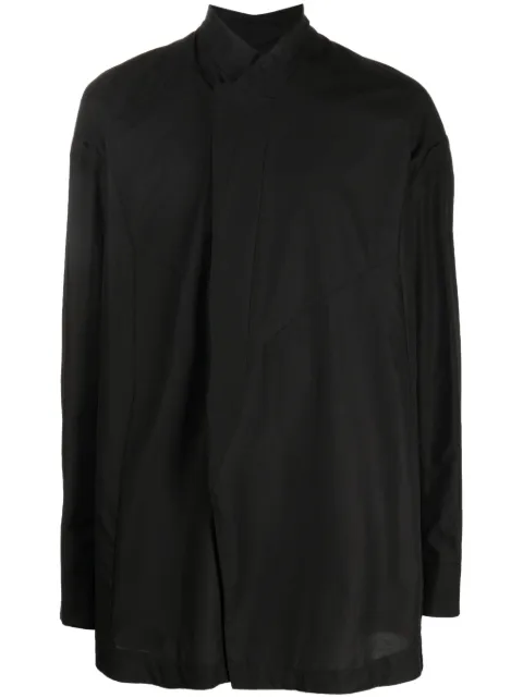 Julius exposed-seam mock-neck shirt