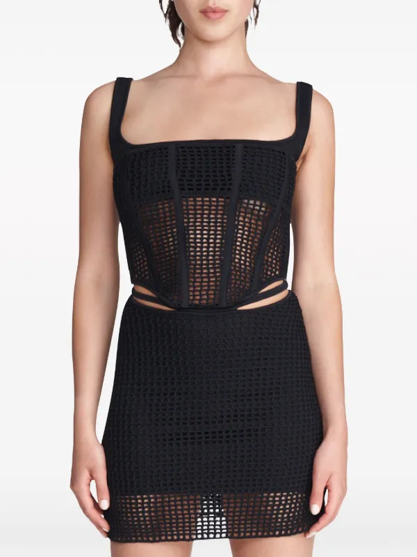 white christmas dresses Dion Lee Marled Double Cup Corset Midi Dress main image 1