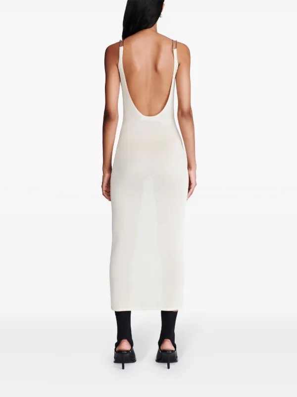 Dion Lee semi-sheer open-back Midi Dress | White