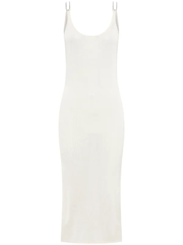 Dion Lee semi-sheer open-back Midi Dress | White