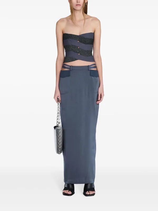 【関税込み】Dion Lee ロングスカート Dion Lee マキシスカート | グレー | FARFETCH JP