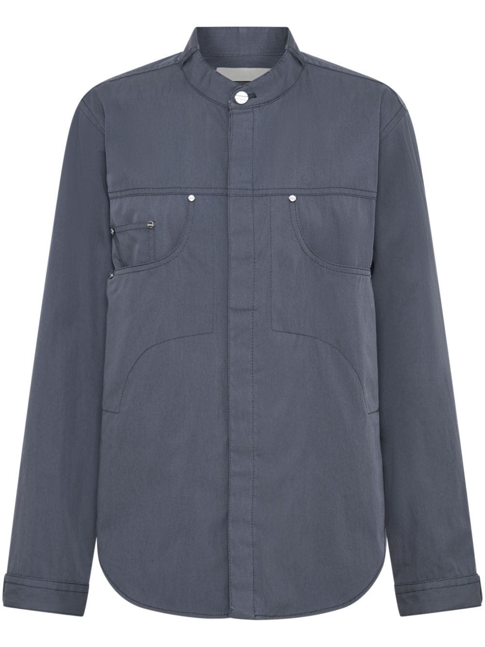 Shop Dion Lee Long-sleeve Denim Shirt In Grau