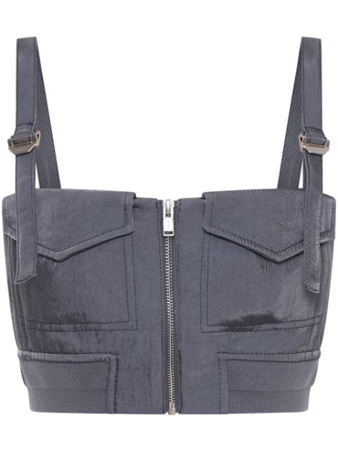 Dion Lee Aviator cropped bustier top