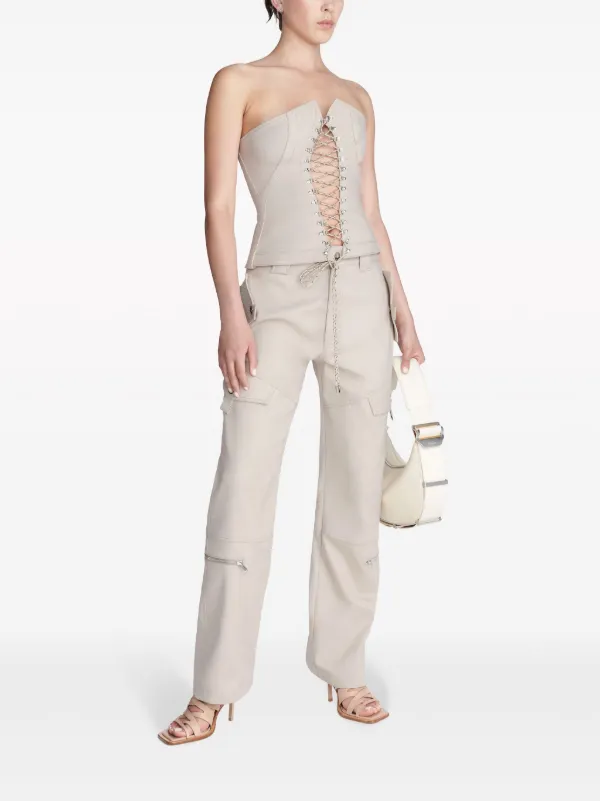 Dion Lee Hiking lace-up Corset Top | Neutrals | FARFETCH