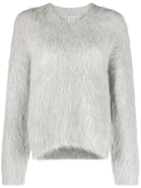 TOTEME brushed V-neck jumper