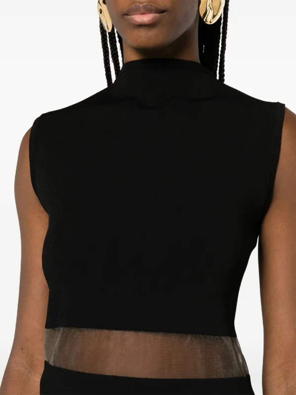 high neck sleeveless top